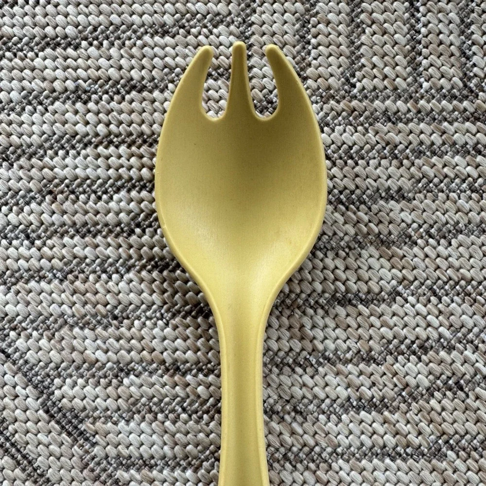 VTG Tupperware Harvest Gold Salad Serving Spoon Tosser Spork 12